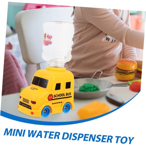 Mini Cute School Bus Water Dispenser Drinking Fountain Toy For Kids